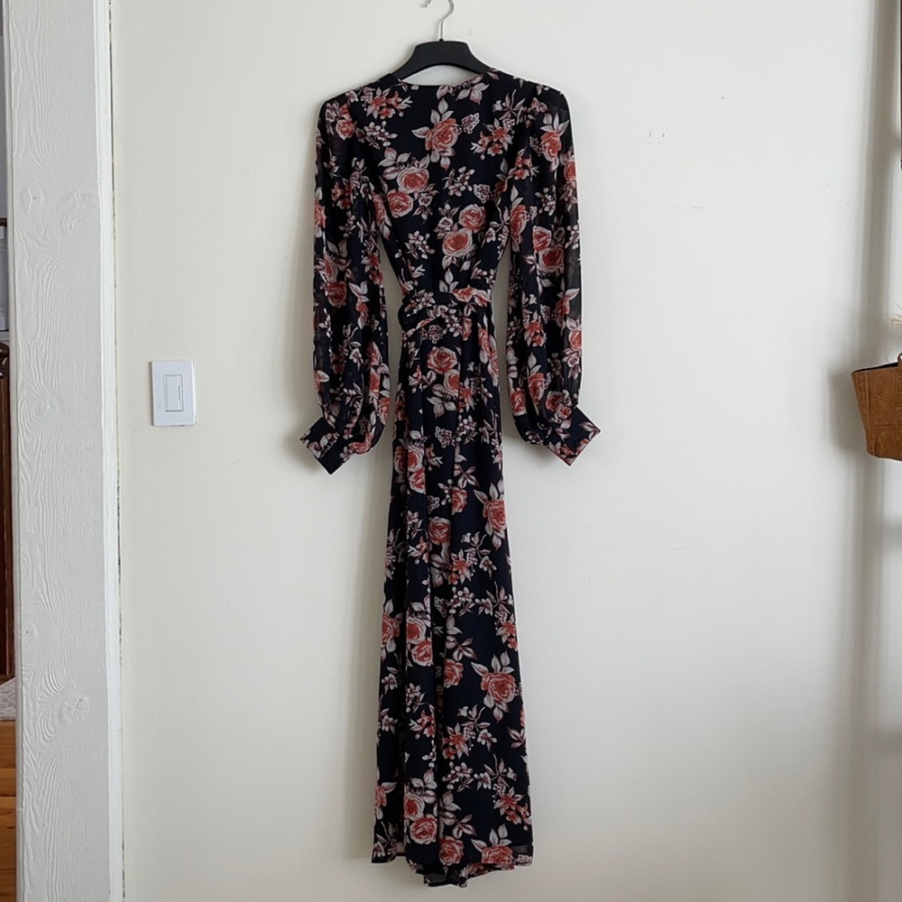 JustFab Longsleeve Wrap-Around Maxi Dress